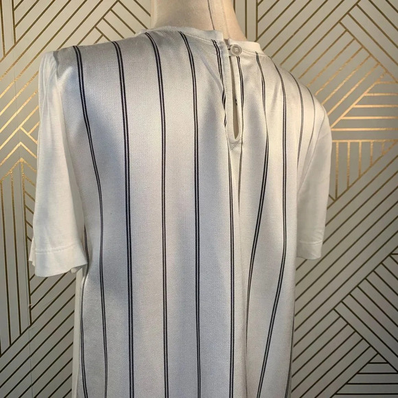 St John Heavy Sleek Mixed-Media Top with Stripe - Picture 6 of 12